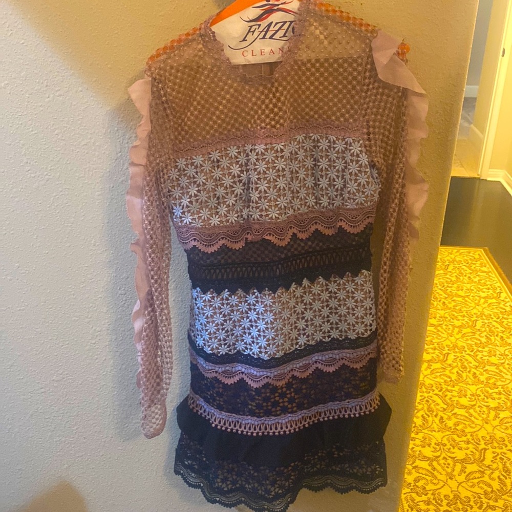 Self Portrait long sleeve dress. Size 8